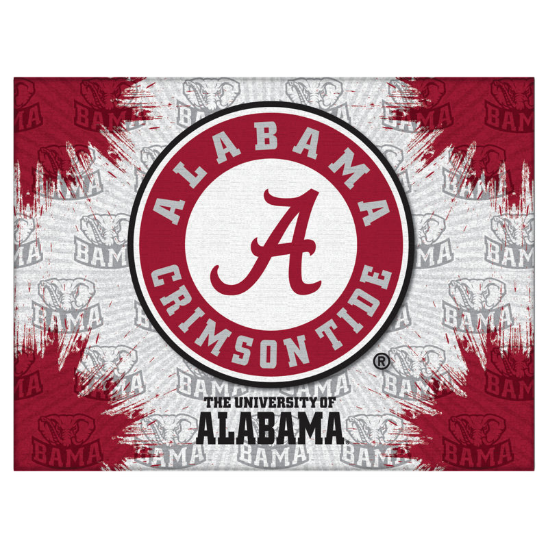 Impression sur toile tendue NCAA, Crimson Tide d'Alabama, H 24 po x l 32 po x P 1 po