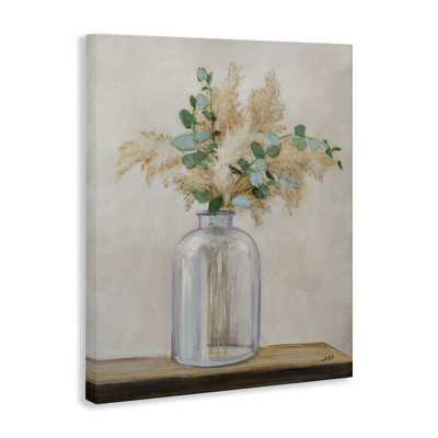 Eucalyptus Herb Vase Canvas Wall Art by Julia Purinton