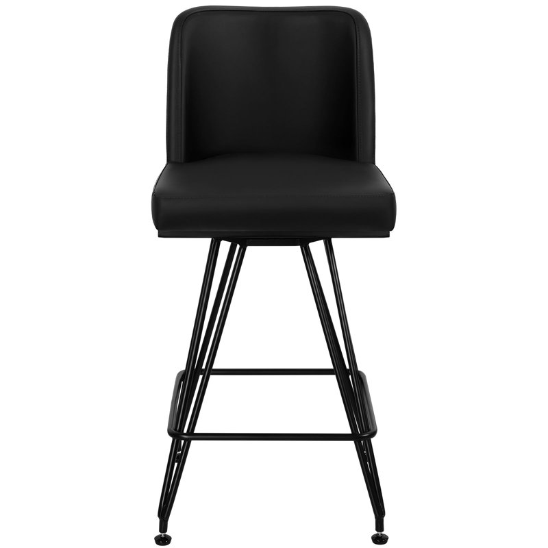 Tabouret de comptoir Meliton 26, Noir, 1