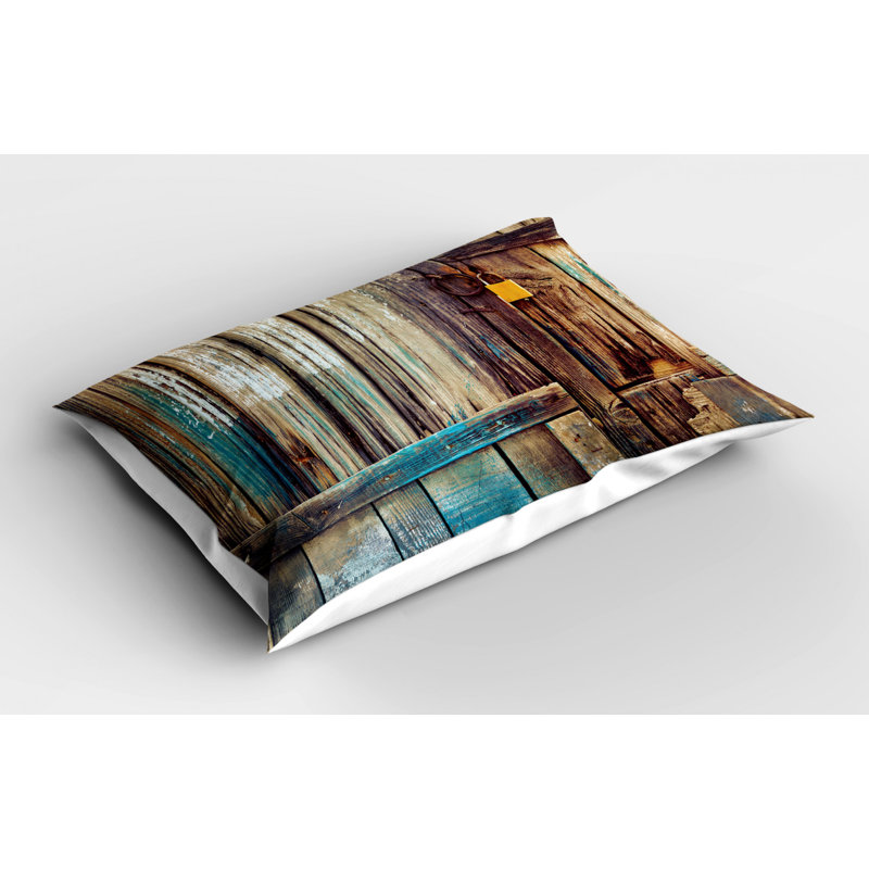 Brown/Gray Polyester Microfiber Piece Sham, King
