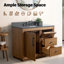Ensemble de meuble-lavabo sur pied à simple cuve 42 po avec plateau en calcaire noir Avignon-94008117-114248465
