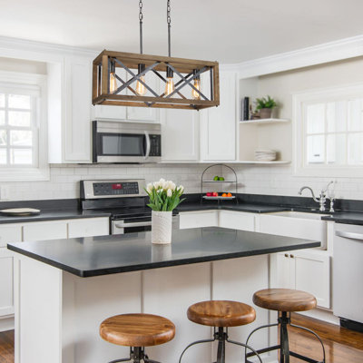 Luminaire suspendu pour îlot de cuisine 4 lumières 4 lumières