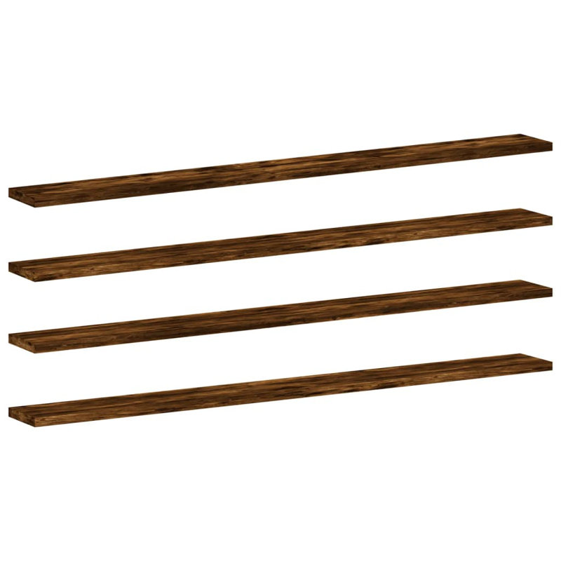 Thresa Bracket Shelf, 1.5cm H x 100cm W x 10cm D, Smoked Oak