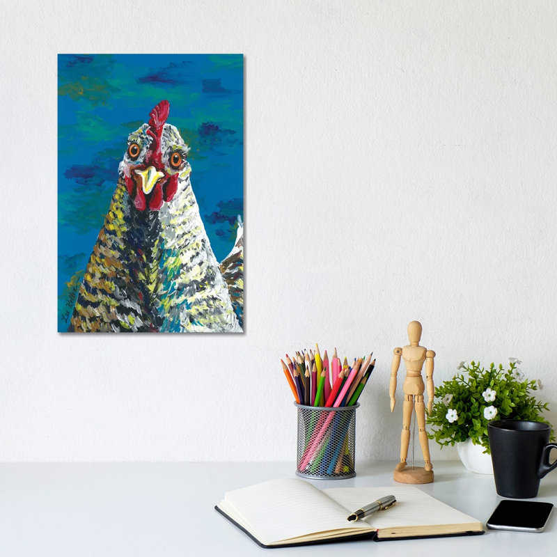 Barnrock Chicken Williaminia - Wrapped Canvas Painting, 20.32 cm H x 30.48 cm W