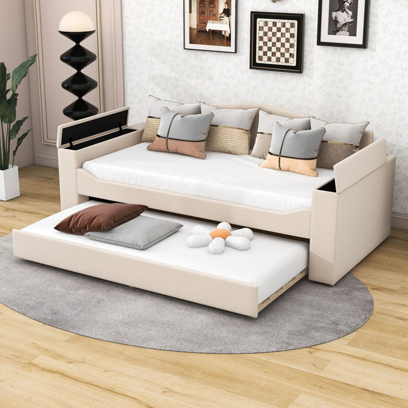 Loisann Upholstered Daybed, Twin, Beige