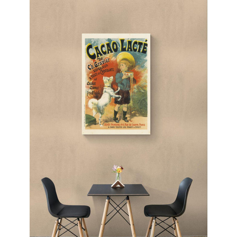 Cacao Lacte Chocolate Milk 1 Piece Wall Art, 30cm H x 21cm W x 1cm D