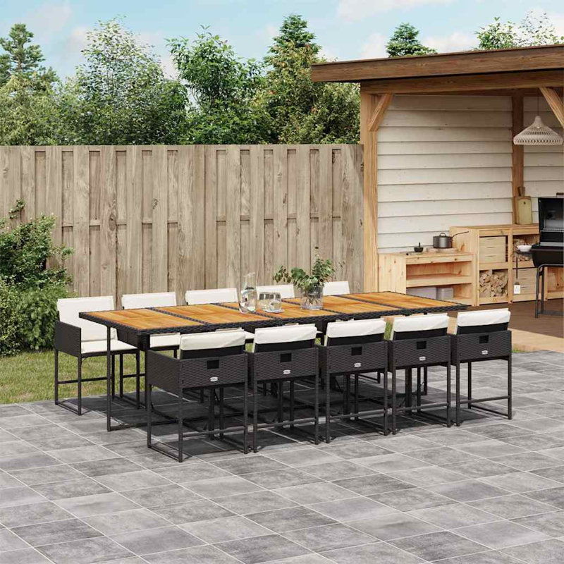 Patio Dining Set with, 11, 73 cm H x 275 cm W x 106 cm D, 10