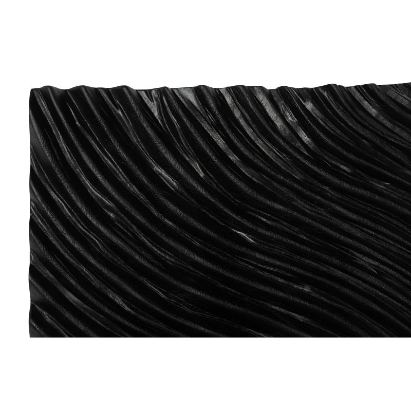 Carrelage mural sculpté, noir, ondulé