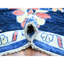 Tapis bleu en laine noué à la main 10 pi x 13 pi 9 po Angora
