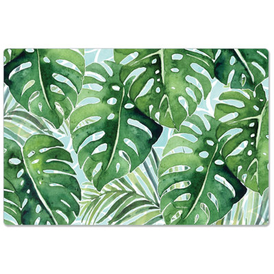 Coastal Floral Memory Foam Water Resistant Anti-Fatigue Non-Skid Kitchen Mat