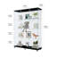 Vitrine à 3 portes avec 4 tablettes en verre-1535330386
