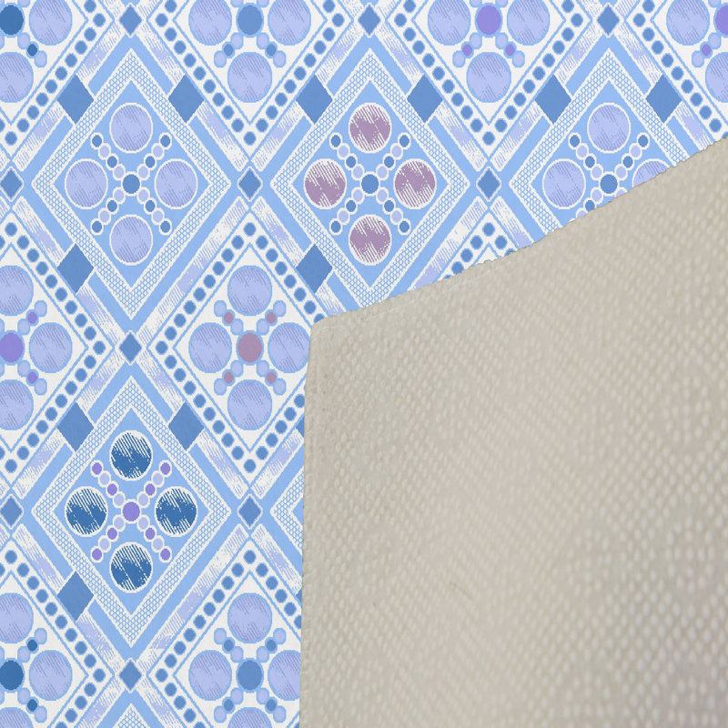 Tapis bleu en polyester Mercadol, Rectangle 5 pi 11 po x 9 pi 2 po