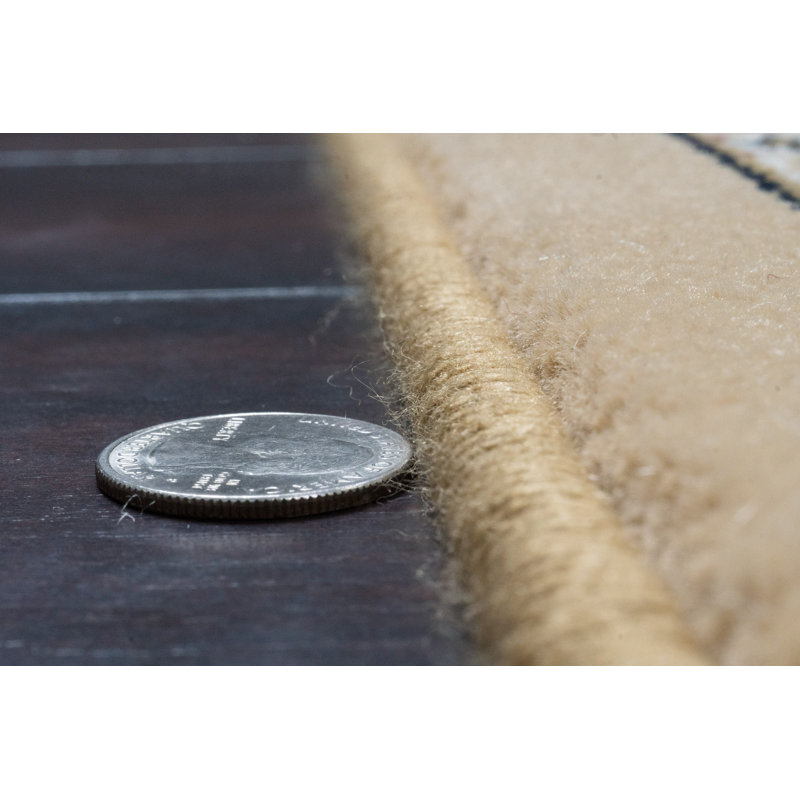 Tapis doré / ivoire Attell, Rectangle 2 pi x 3 pi 11 po