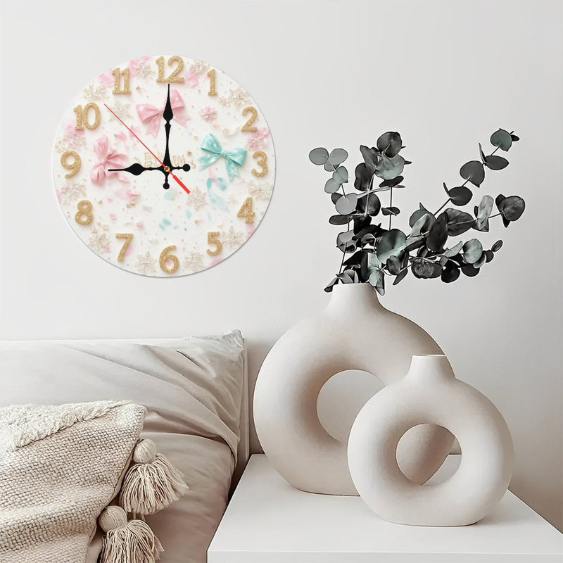 Noël-or-horloge-flocons de neige