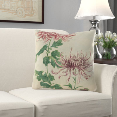 Floral Outdoor Reversible Throw Pillow