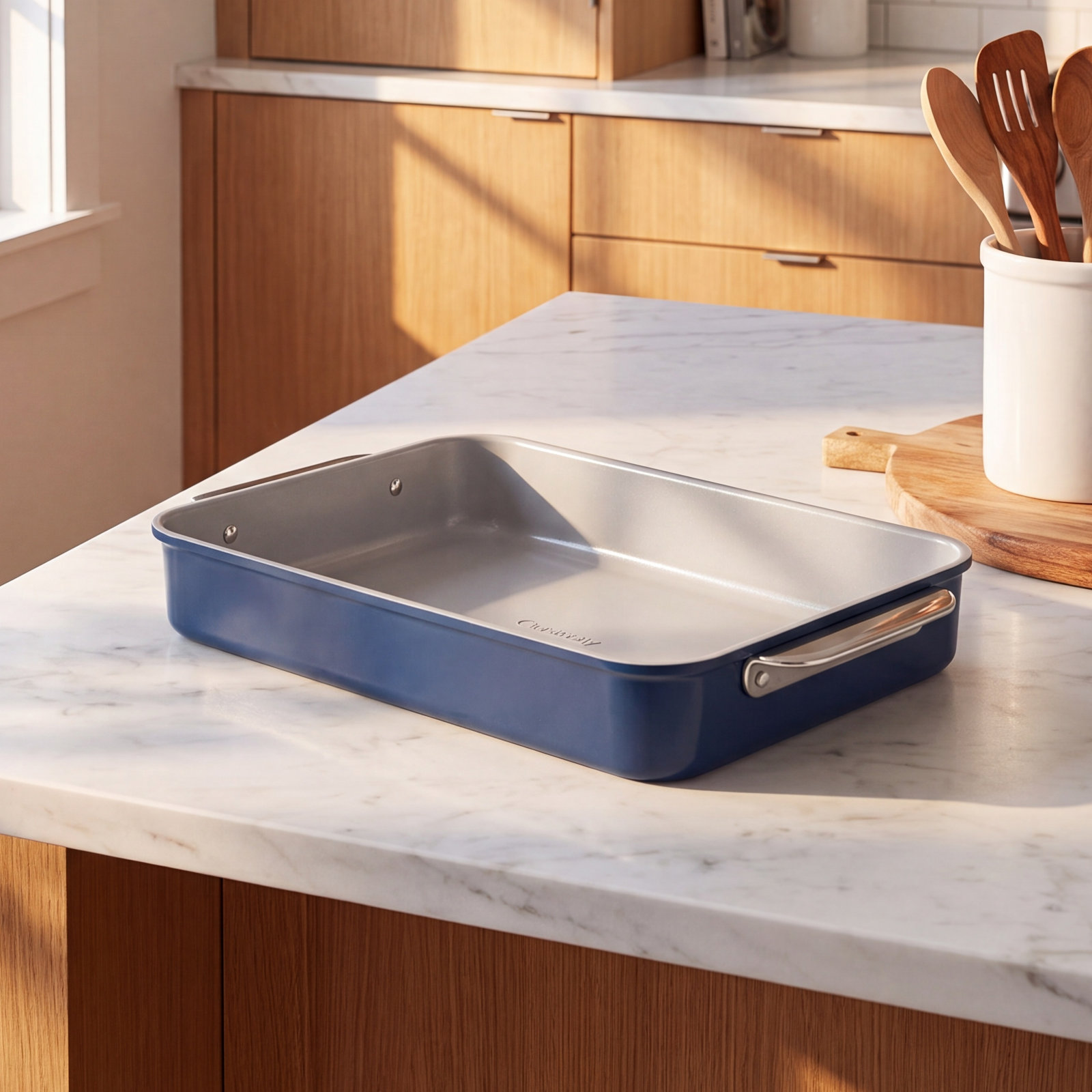 Caraway Nonstick Ceramic Roasting Pan, Navy