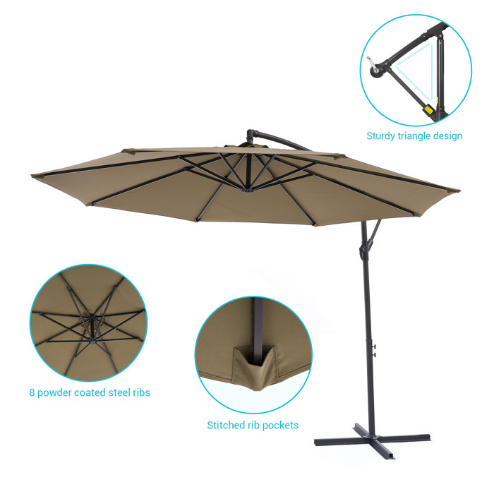 MISSBRELLA 10' x 10' Cantilever Umbrella & Reviews | Wayfair