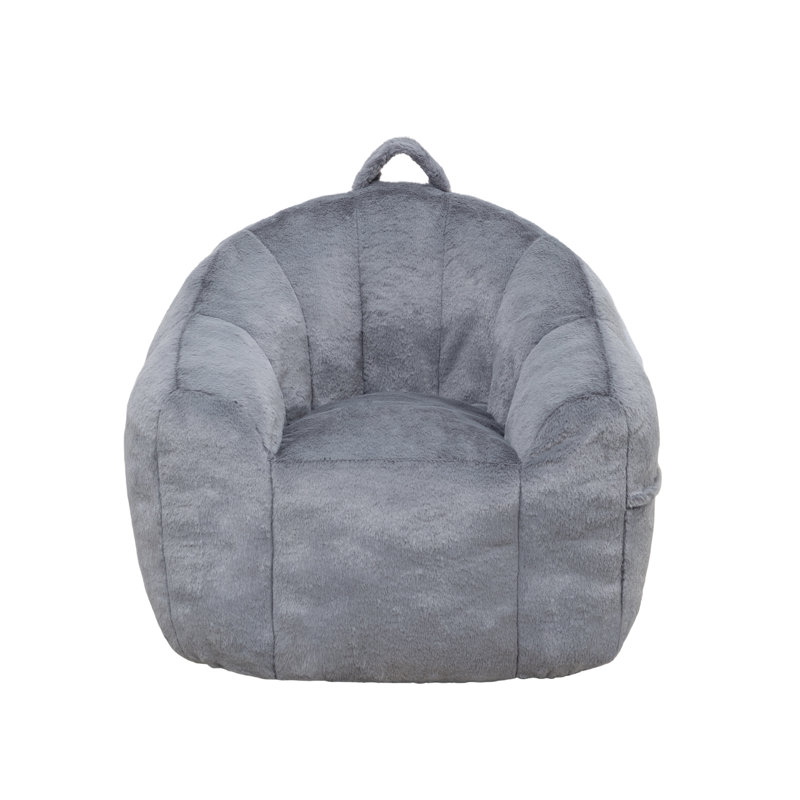 Fabric Bean Bag Chair, Dark Grey
