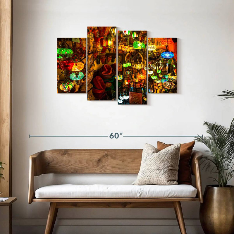 Kerner Glowing Arabic Lamps, 27" H x 43" W