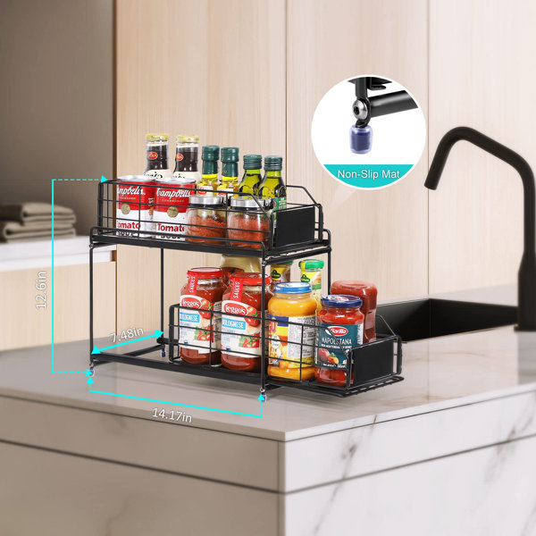 X－MAX FURNITURE Plastic Under Sink Organizer