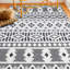 Tapis géométrique ivoire / noir-1343623406
