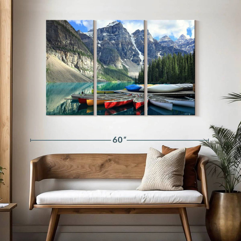 Mehar Moraine Lake Canoes, H 32 po x l 50 po