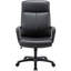 Chaise en cuir reconstitué à haut dossier