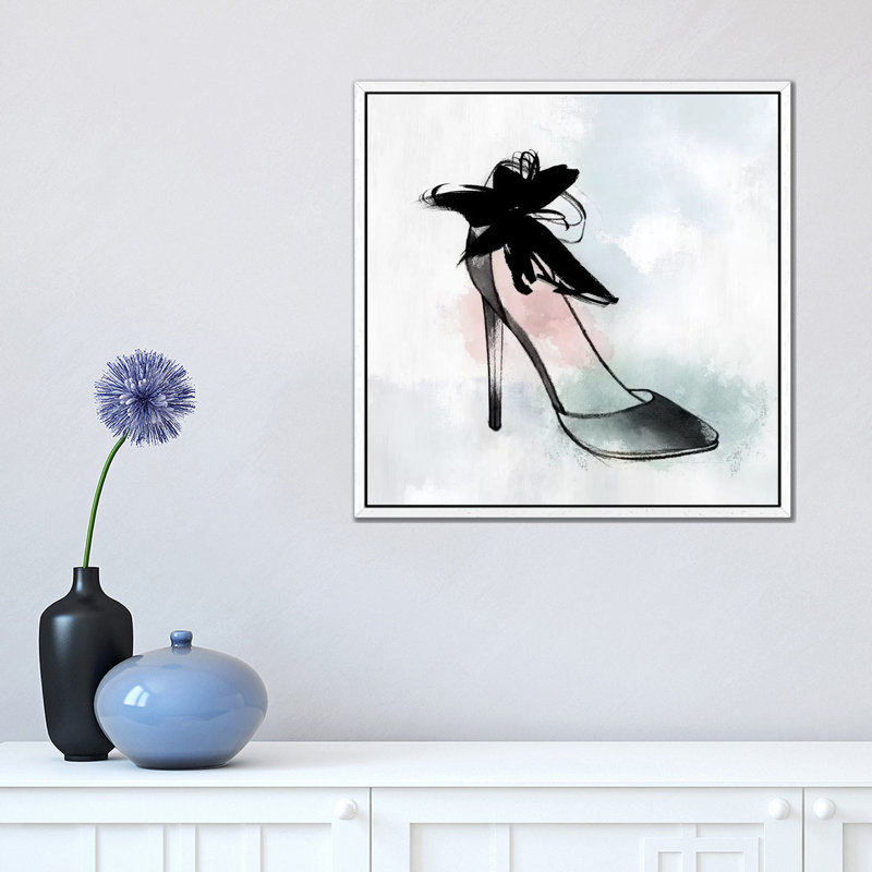 Black Heel II by Isabelle Z - Print on Canvas, White Framed, 45.72 cm H x 45.72 cm W