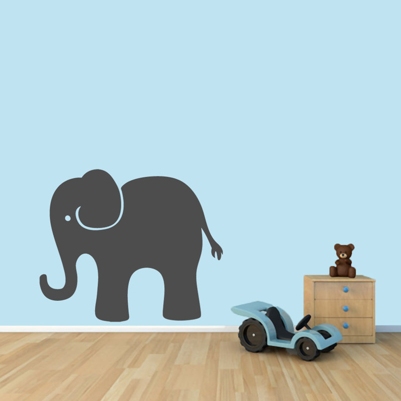 Adhésif décoratif éléphant, Gris foncé