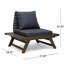 Chaise en bois avec revêtement et surface de siège élargie - gris foncé-1703950836