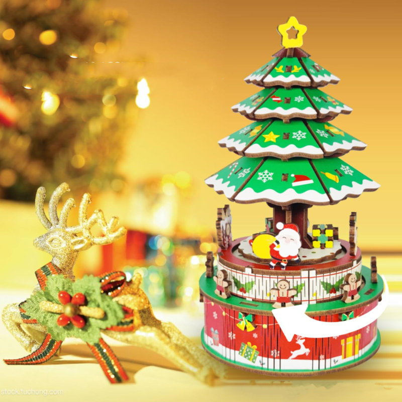 The Holiday Aisle® Christmas Tree DIY Music Box | Wayfair