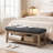 Hahnville Faux Leather Upholstered Storage Bench-154535533