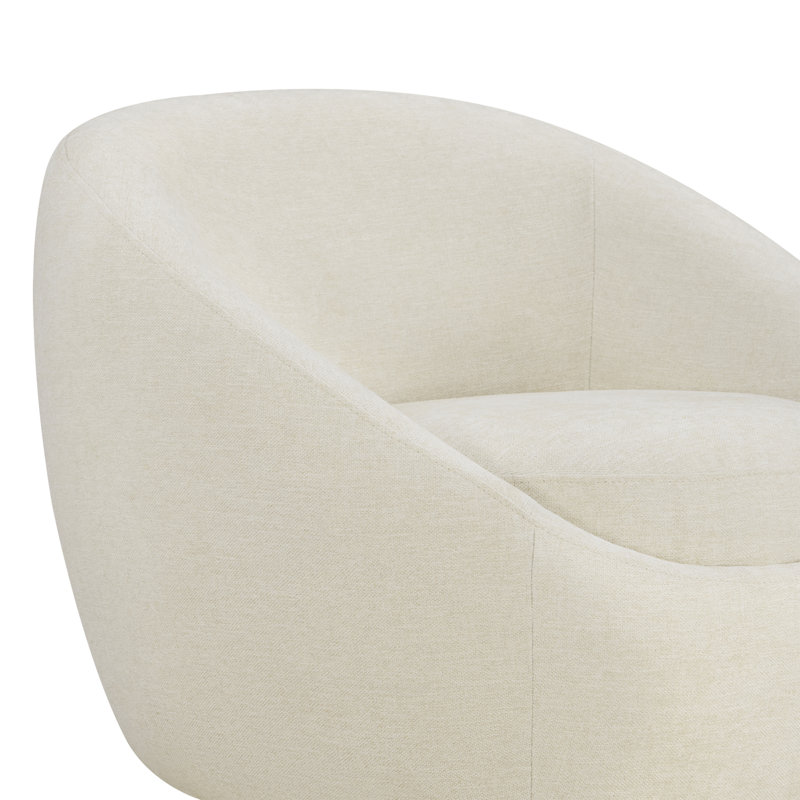 Fauteuil Barral pivotant rembourré Macry, Lin Milo