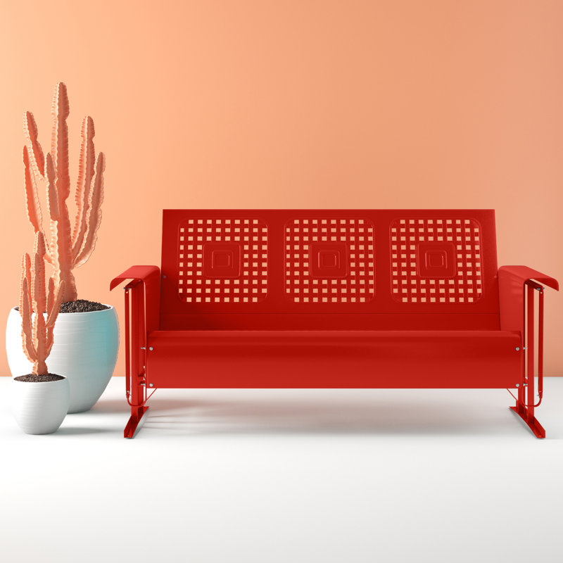 Banc en métal Gaume, Rouge