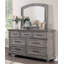 Commode double 7 tiroirs l 65 po avec miroir