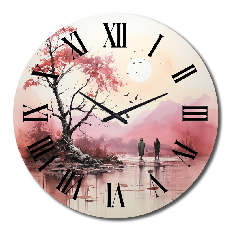 Horloge murale avec art contemporain, Grand