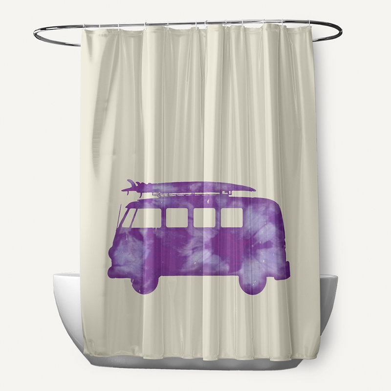 Rideau de douche simple Wally, Violet
