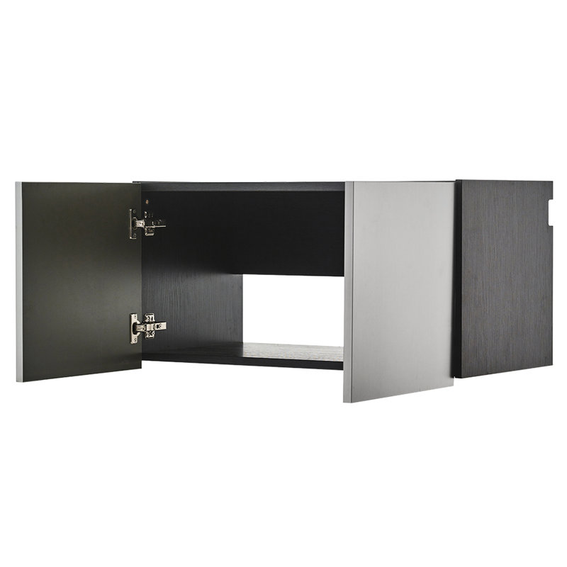 Armoire de rangement murale en métal - 32 po X P 16 po, gris métallique, eau et chaleur, 2 bandes de bordure plus épaisses, gris, caractéristique, double épaisseur