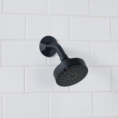 Bath Bliss 3 Function Monsoon Shower Head In Matte Black