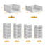 Panier de rangement en plastique empilable Organisateur de placard Pliable Organisateur de vêtements Tiroir de rangement Étagère pour salon Salle de bain Cuisine Bureau (4L1S)-74934202