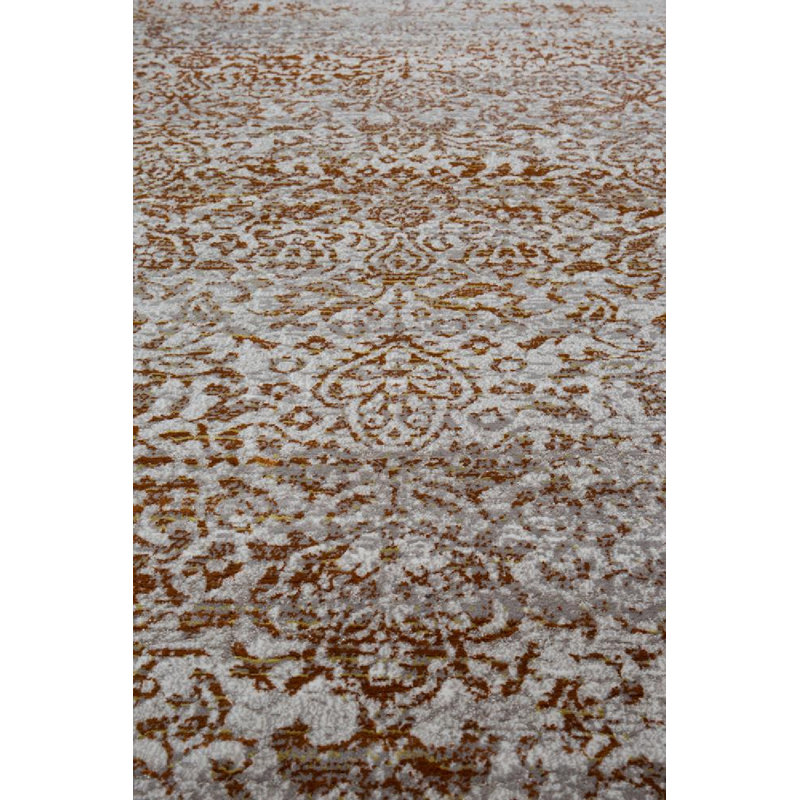 Tapis brun / gris Magic Damask, Rectangle 5 pi 3 po x 7 pi 7 po