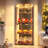 65'' H Glass Corner Display Cabinet With Color Led Light Modes And Motion Sensor-1011737379