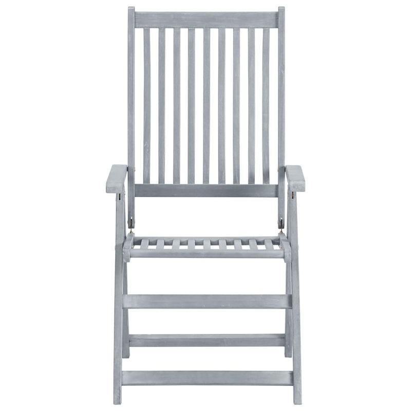 Chaise de patio en acacia avec coussin, Taupe