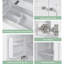 Meuble-lavabo blanc 30 po sans assemblage avec lavabo en céramique, portes à fermeture en douceur et tablette ajustable pour un style campagnard moderne