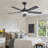 Ceiling Fans with Lights, 52 inch Black Ceiling Fan with Light and Remote Control, Reversible, 3CCT, Noiseless, Ceiling Fan for Bedroom, Farmhouse, living room, Indoor Use