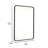 Arelly Wall Mount Shatterproof Rectangular Accent Wall Mirror with Metal Frame and Rounded Corners-594976415-594976414