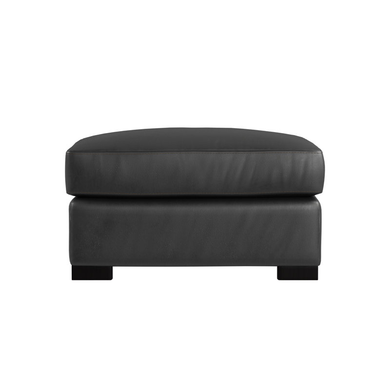 Bernhardt Germain Leather Ottoman
