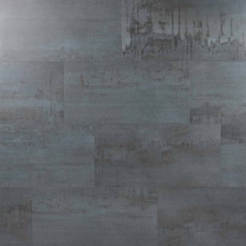 Angela Harris Alloy LVT 11.9 In. X 23.9 In. Click Lock Matte Luxury Vinyl Floor Tile (23.77 Sq. Ft. / Case), Chrome