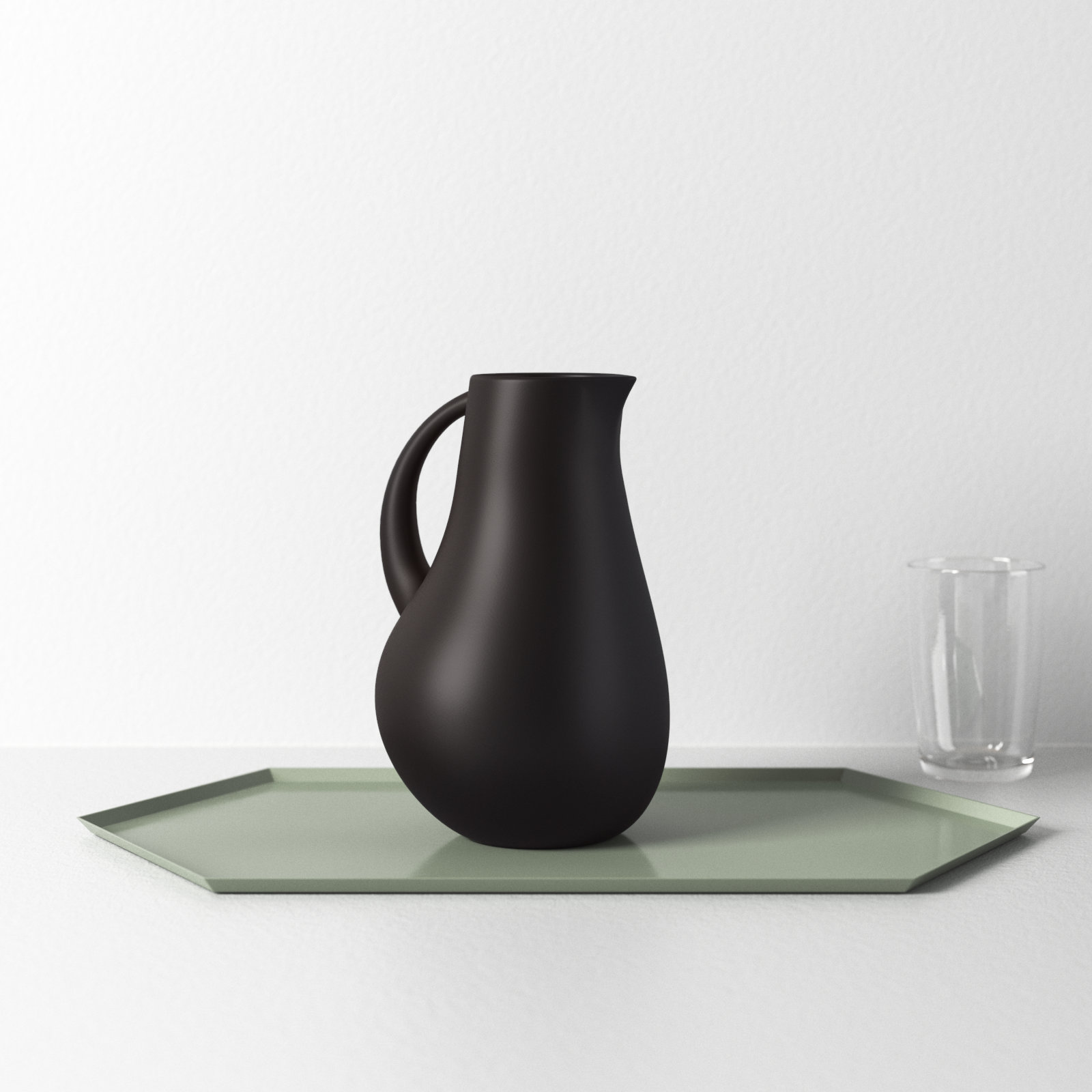 Borgen Stoneware Pitcher, Basalt