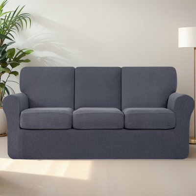 Polyester Box Cushion Sofa Slipcover
